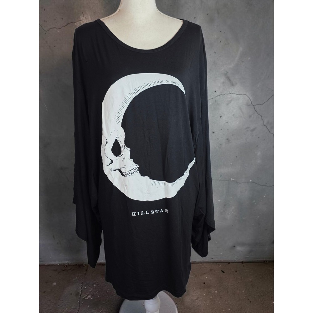 Killstar Dark Side kimono dress XL Moon Skull Black Bodycon Mini Grunge Goth